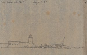 The Mole at Portici, August 31 by John Robert Cozens